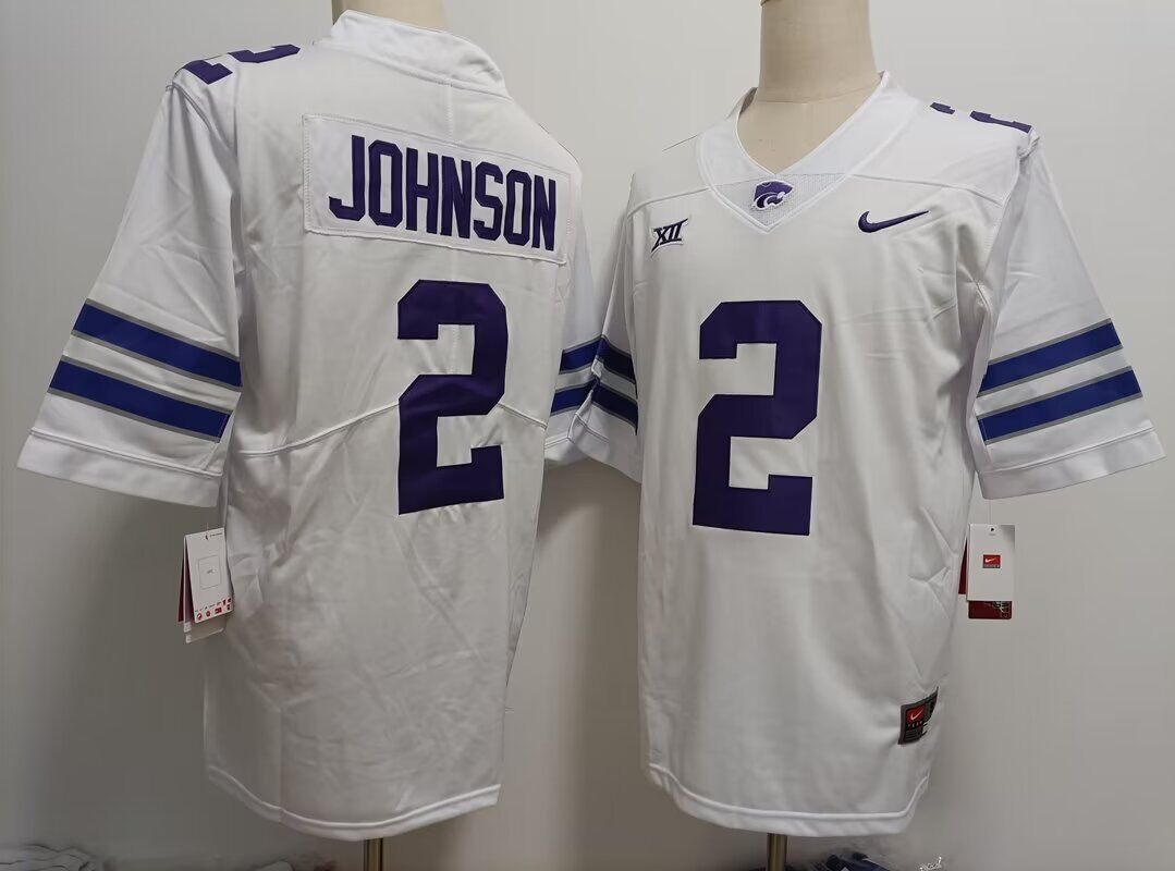 2024 NCAA Men Michigan Wolverines #2 Johnson white  Nike jersey->ncaa teams->NCAA Jersey